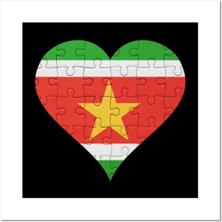 Surinamese Jigsaw Puzzle Heart Design - Gift for Surinamese With Suriname Roots Posters and Art